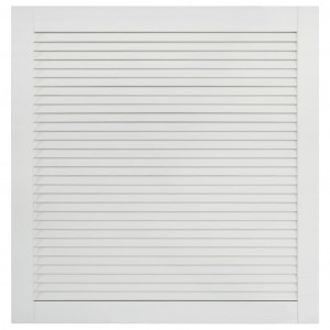 Porta de armário com design de persiana pinho maciço branco H