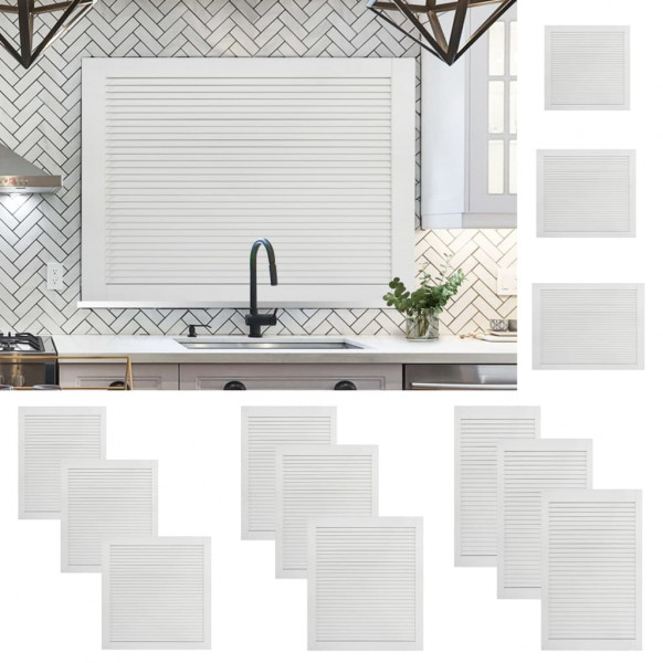 Puerta tipo persiana madera maciza de pino blanco 69x39.4cm D