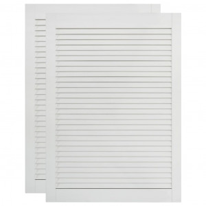 Portas de armário 2 pcs design de persiana pinho maciço branco H