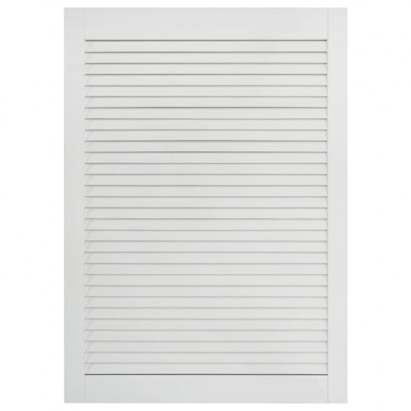 Portas de armário 2 pcs design de persiana pinho maciço branco M 4