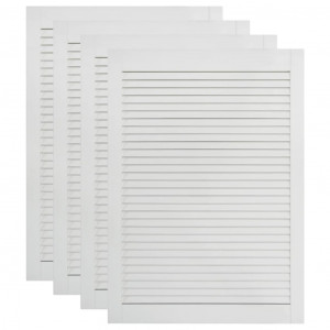 Portas de armário 4 pcs design de persiana pinho maciço branco H