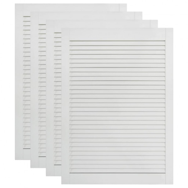 Portas de armário 4 pcs design de persiana pinho maciço branco M 2