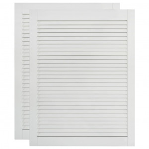 Portas de armário 2 pcs design de persiana pinho maciço branco H