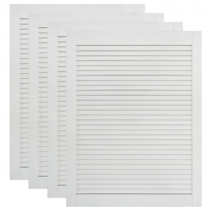 Puertas persiana 4 uds madera maciza pino blanco 69x49.4cm H