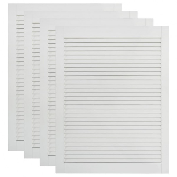 Portas de armário 4 pcs design de persiana pinho maciço branco M 2