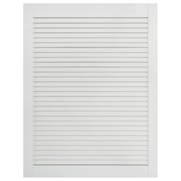 Portas de armário 4 pcs design de persiana pinho maciço branco M 4