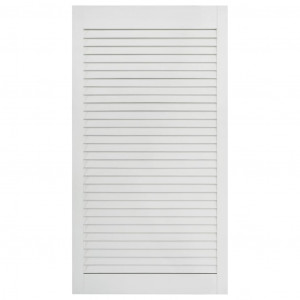 Porta de armário com design de persiana pinho maciço branco H