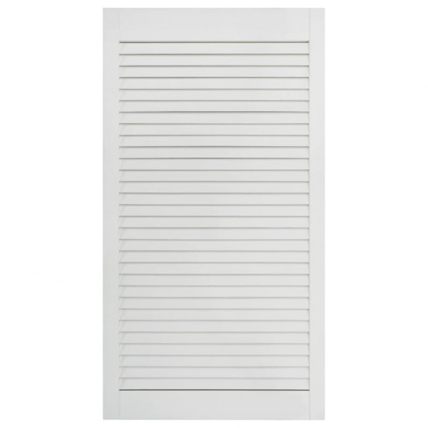 Porta de armário com design de persiana pinho maciço branco M 2