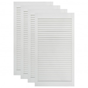 Portas de armário 4 pcs design de persiana pinho maciço branco H
