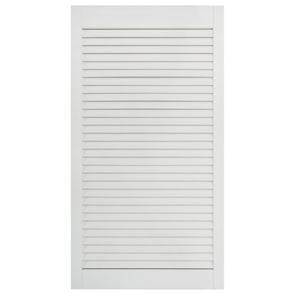 Portas de armário 4 pcs design de persiana pinho maciço branco M 4