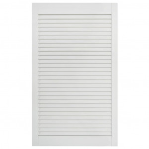 Porta de armário com design de persiana pinho maciço branco H