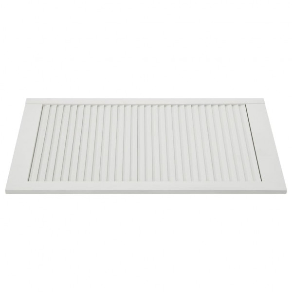 Porta de armário com design de persiana pinho maciço branco M 4