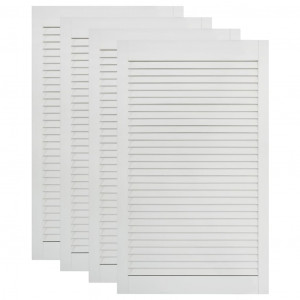 Portas de armário 4 pcs design de persiana pinho maciço branco H