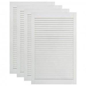 Portas de armário 4 pcs design de persiana pinho maciço branco H