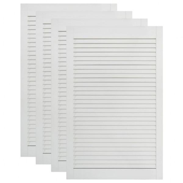 Portas de armário 4 pcs design de persiana pinho maciço branco M 2