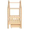 Estructura de cama infantil con cajón madera de pino 70x140 cm 4