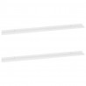 Estantes de pared 2 unidades blanco brillo 115x9x3 cm 2