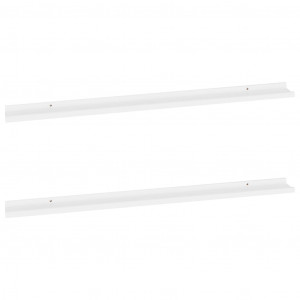 Prateleiras de parede 2 pcs 115x9x3 cm branco H