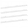 Estantes de pared 4 unidades blanco 100x9x3 cm 2