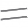 Prateleiras de parede 2 pcs 100x9x3 cm cinzento 2