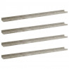Prateleiras de parede 4 pcs 100x9x3 cm cinzento cimento 2