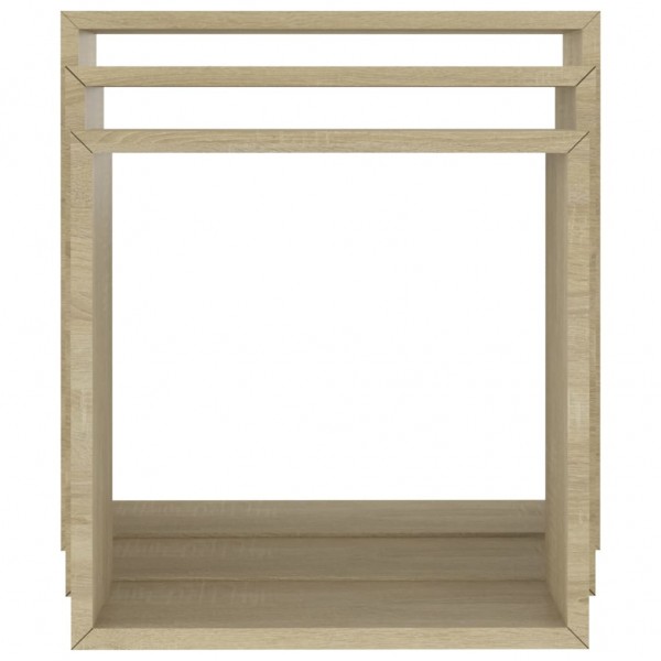 Prateleiras de parede forma de cubo 3pcs cm cor carvalho sonoma M 5