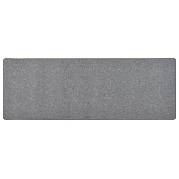 Alfombra de pasillo gris oscuro 80x250 cm D