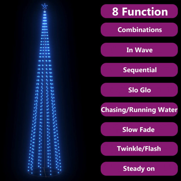 Árbol de Navidad cono 752 LEDs azul 160x500 cm M 3