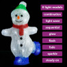Figura de muñeco de nieve de acrílico navideño LED 30 cm 3