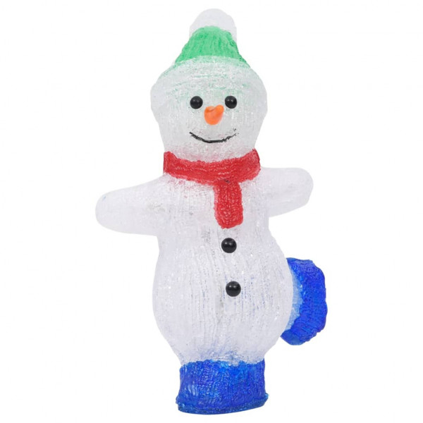 Boneco de neve acrílico c/ luzes LED interior e exterior 30 cm M 4
