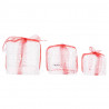 Caixas presentes Natal decorativas 3 pcs acrílico colorido 5