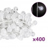Cordão de luzes em globo 40 m 400 LED 8 funções branco frio 2