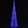 Cono de luz LED de pirámide decorativo acrílico azul 120 cm 2
