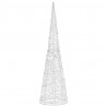 Pirámide decorativa cono acrílico luces LED de colores 120 cm 4
