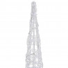 Pirámide decorativa cono acrílico luces LED de colores 120 cm 5