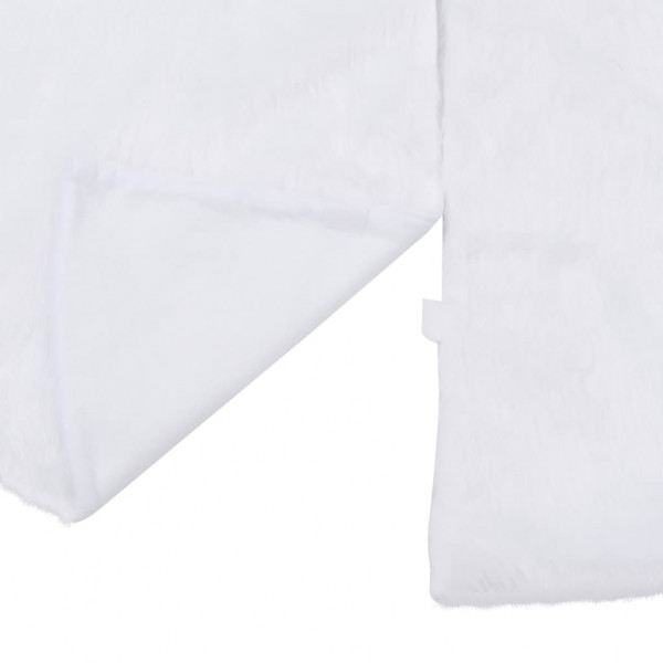Falda del árbol de Navidad blanca 150 cm cuero sintético M 4