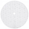 Saia de árvore de Natal luxuosa 90 cm pelo sintético branco 2