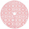 Saia de árvore de Natal luxuosa 90 cm com meia tecido rosa 3