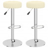 Taburetes de cocina 2 unidades tela crema 1
