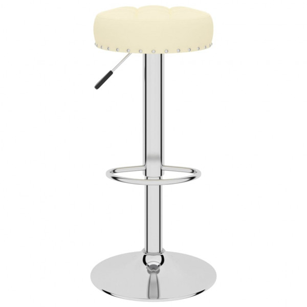 Bancos de bar 2 pcs tecido cor creme M 3