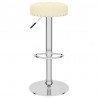 Bancos de bar 2 pcs tecido cor creme 3