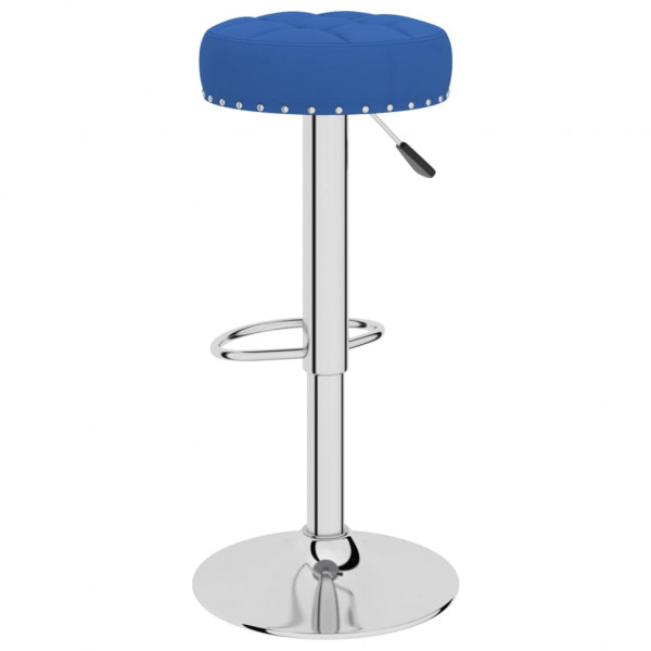 Bancos de bar 2 pcs tecido azul M 5