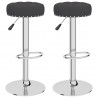 Bancos de bar 2 pcs tecido preto 1