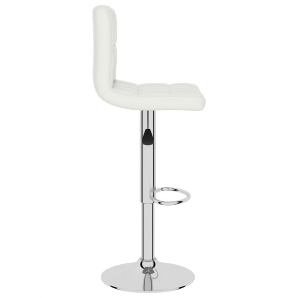 Taburete de cocina cuero sintético blanco M 4