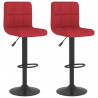 Bancos de bar 2 pcs tecido vermelho tinto 1
