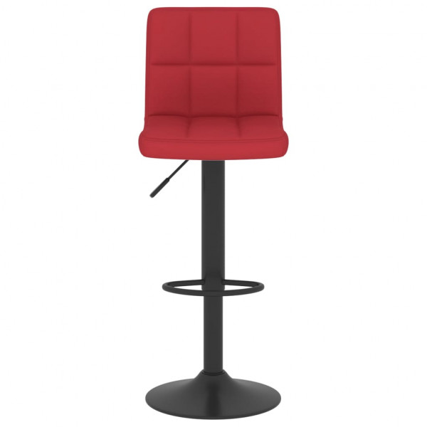 Bancos de bar 2 pcs tecido vermelho tinto M 4