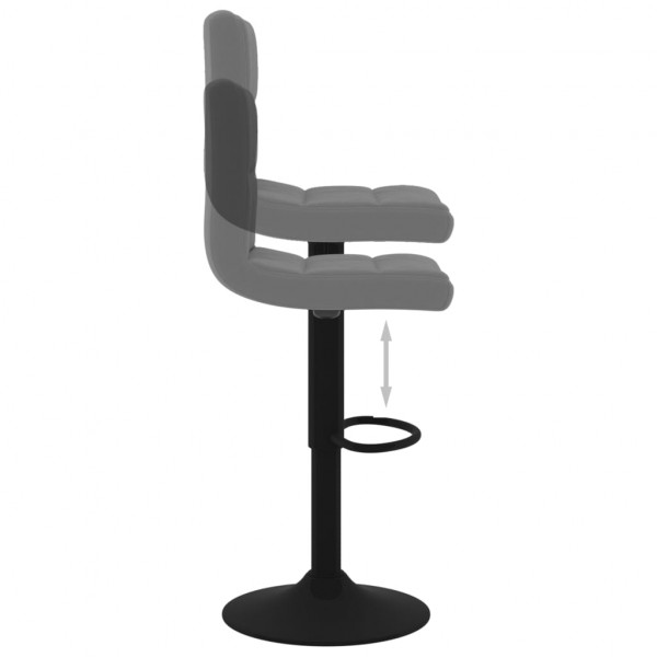 Banco de bar veludo cinzento-escuro M 5