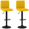 Bancos de bar 2 pcs veludo amarelo mostarda 1