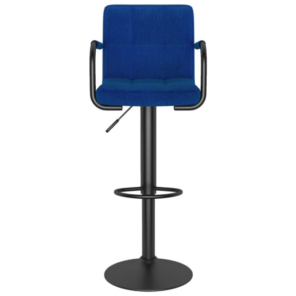 Taburetes de cocina 2 unidades tela azul M 4