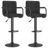 Bancos de bar 2 pcs tecido preto 1